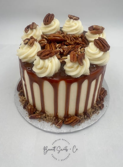 Whiskey Pecan Praline Pre-Designed Cake